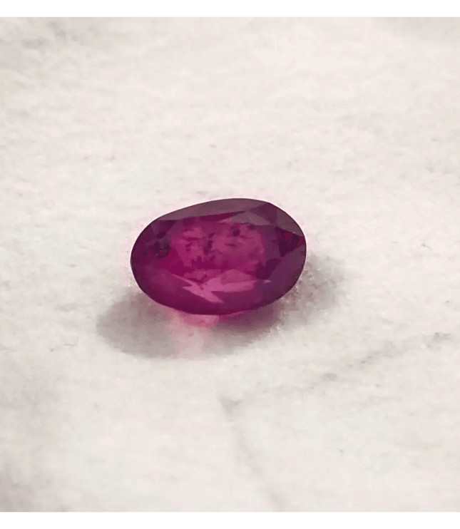 IGI Certified 3.48ct Deep Purple Red mozambique Ruby, Natural Untreated Gemstone - SMSGEMS 