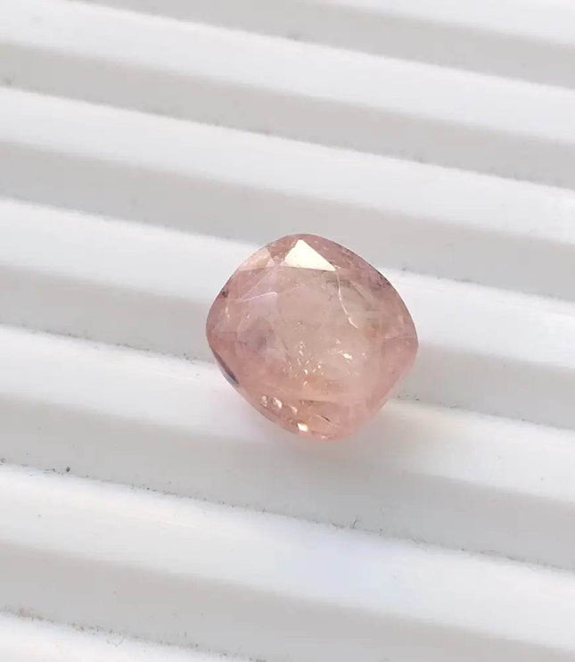 IGI Certified 5.44ct Padparadscha Cushion Cut Ceylon Sapphire, Natural Earth Mined untreated Gemstone - SMSGEMS 