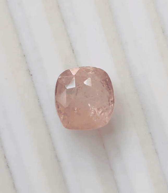 IGI Certified 5.44ct Padparadscha Cushion Cut Ceylon Sapphire, Natural Earth Mined untreated Gemstone - SMSGEMS 