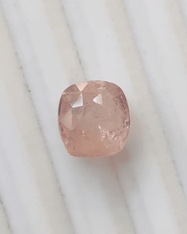 IGI Certified 5.44ct Padparadscha Cushion Cut Ceylon Sapphire, Natural Earth Mined untreated Gemstone - SMSGEMS 