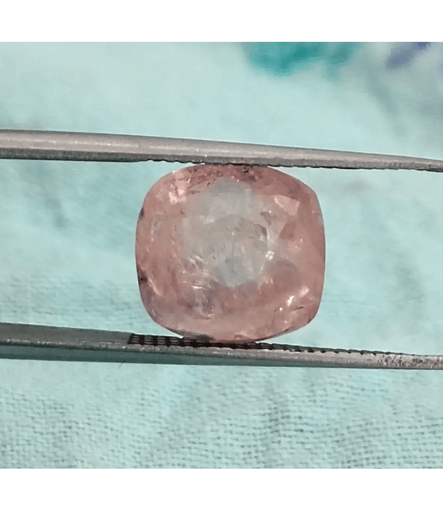 IGI Certified 5.44ct Padparadscha Cushion Cut Ceylon Sapphire, Natural Earth Mined untreated Gemstone - SMSGEMS 