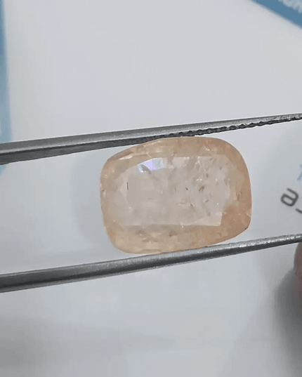 IGI Certified 6.38ct Padparadscha Sapphire, Natural Untreated Gemstone - SMSGEMS 