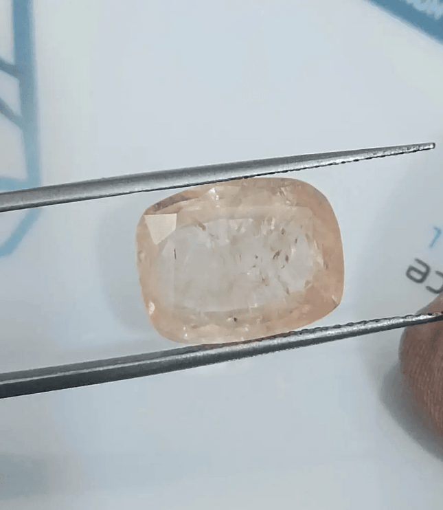 IGI Certified 6.38ct Padparadscha Sapphire, Natural Untreated Gemstone - SMSGEMS 