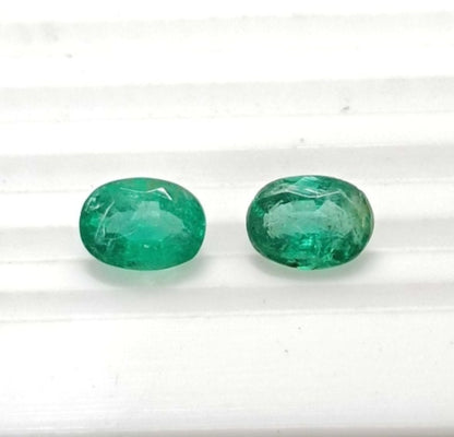 3.56ct Matching Vivid Emerald Pair, 100% Natural Gems