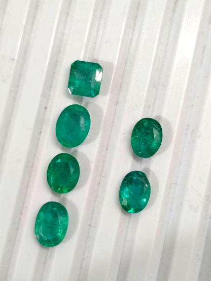 8.38ct Zambian Emerald Lot, 100% Natural Gems