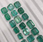 18.89ct/ 20Pcs. Emerald Cut Emerald Lot From Zambia, 100% Natural Earth Mined Gemstone.