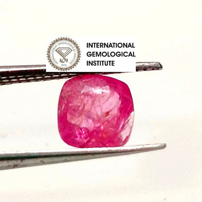 1.12ct IGI Certified Burmese Ruby, 100% Natural Untreated Gem