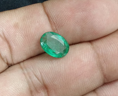 2.34ct Vivid Deep Green Zambian Emerald, 100% Natural Gem