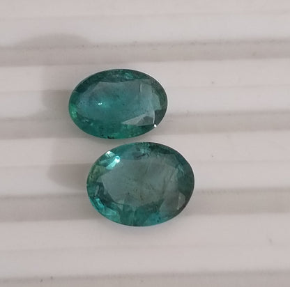 4,76 ct tief bläulich-grüne Smaragde, 100 % natürliche Edelsteine