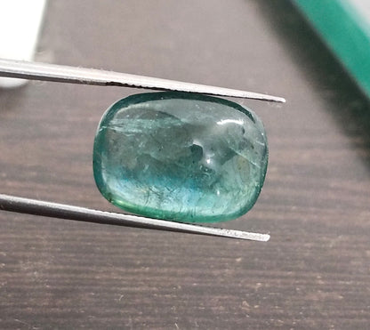 8.75ct Cabochon Cut Zambian Emerald, 100% Natural Gemstone