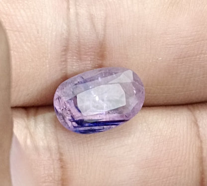 6.54ct  Certified Purple Blue Ceylon Sapphire, 100% Natural Earth Mined untreated Gemstone