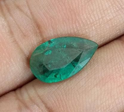 GSI Certified 3.13ct Deep Green Zambian Emerald, 100% Natural Earthmined Gem