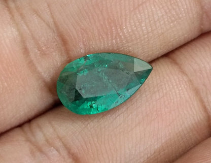 GSI Certified 3.13ct Deep Green Zambian Emerald, 100% Natural Earthmined Gem