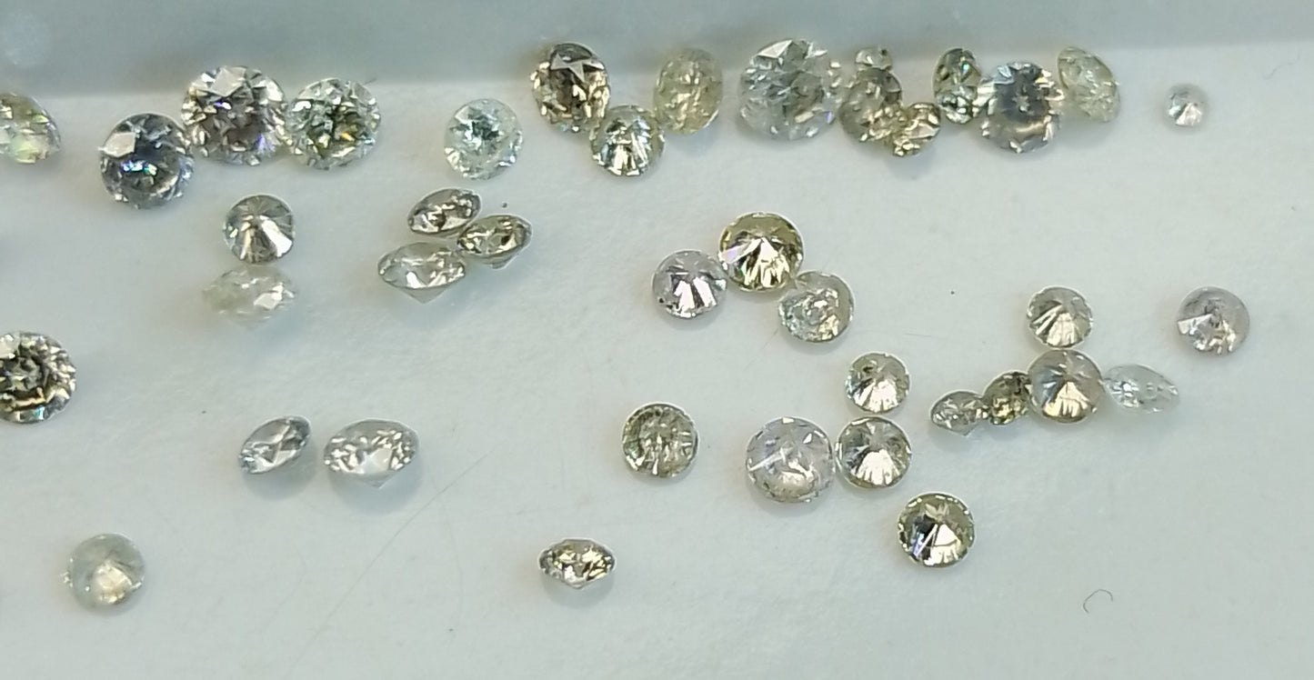 1.01ct White to Faint Color natural untreated Diamond Parcel.