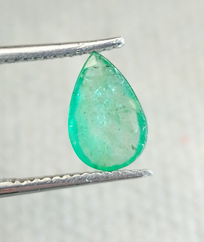 1.25ct Neon Green  Zambian Emerald, 100% Natural Gem