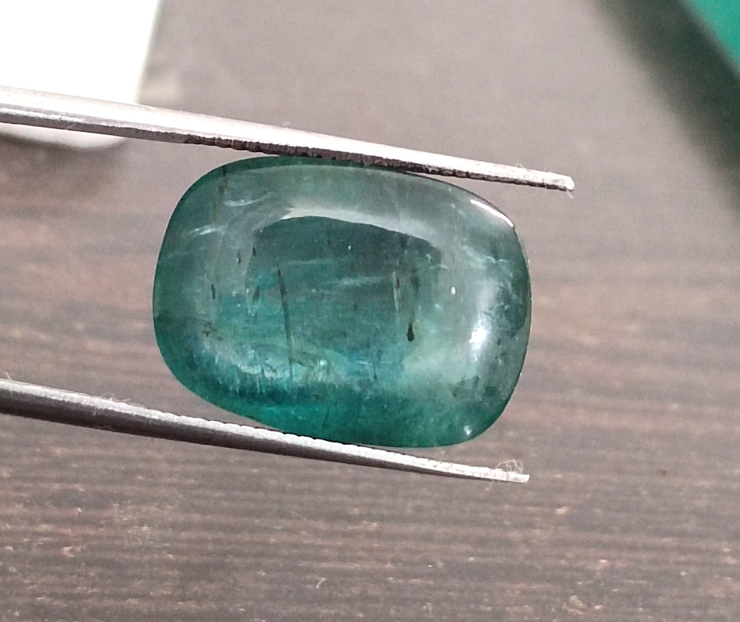 8.75ct Cabochon Cut Zambian Emerald, 100% Natural Gemstone