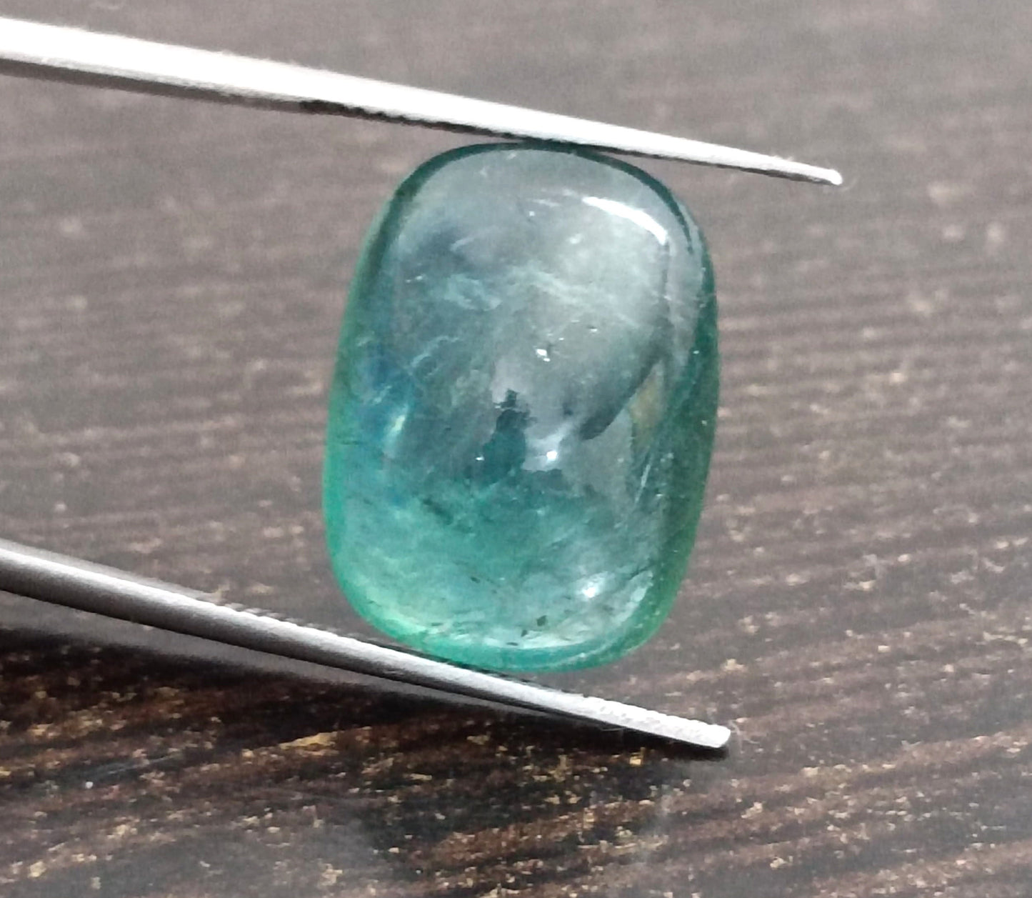 8.75ct Cabochon Cut Zambian Emerald, 100% Natural Gemstone