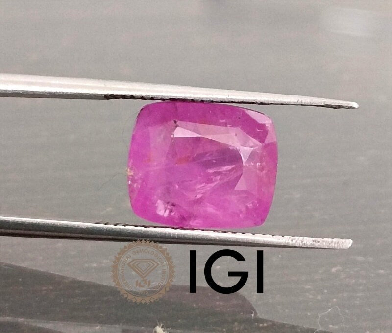 4.88ct IGI Certified Burmese  Ruby, 100% Natural Untreated Gem