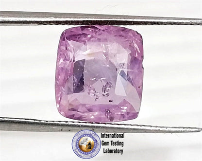 3.96ct Certified Cushion Cut Pink Ceylon Sapphire, 100% Natural Earth Mined untreated Gem