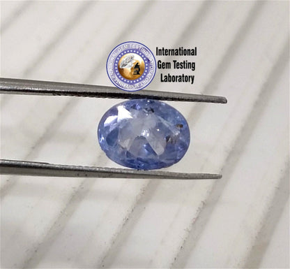 2.56ct Certified  Blue Ceylon Sapphire, 100% Natural untreated Gem