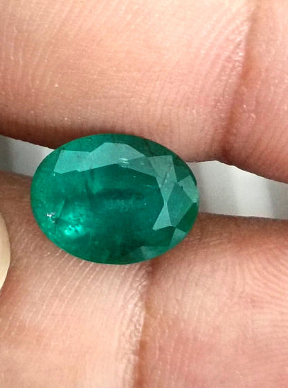 4.84ct Deep Sea Green Zambian Emerald, 100% Natural Gem