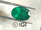 3.99ct IGI Certified Top Deep Vivid Green Emerald, 100% Natural Gem