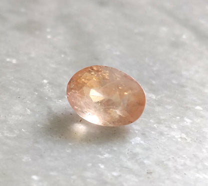 6.44ct Rare Certified  Padparadscha Oval Cut Ceylon Sapphire, 100% Natural Earth Mined untreated Gemstone