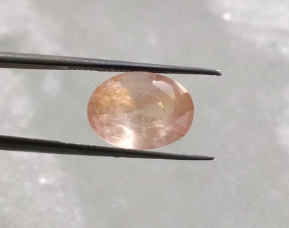 6.44ct Rare Certified  Padparadscha Oval Cut Ceylon Sapphire, 100% Natural Earth Mined untreated Gemstone