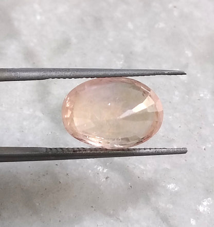 6.44ct Rare Certified  Padparadscha Oval Cut Ceylon Sapphire, 100% Natural Earth Mined untreated Gemstone