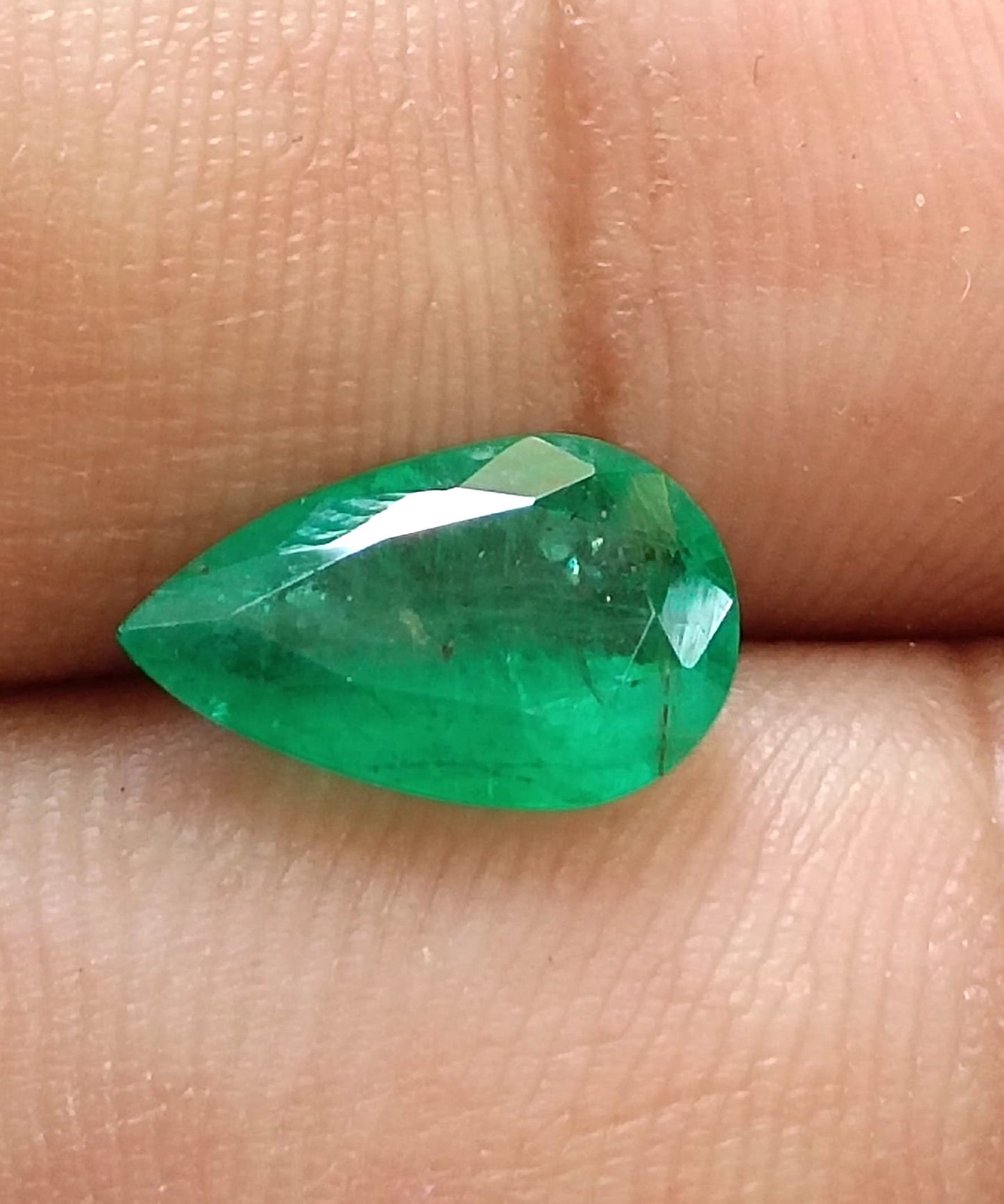 1.77ct Velvet Green Zambian Emerald , 100% Natural Earth Mined Gem.