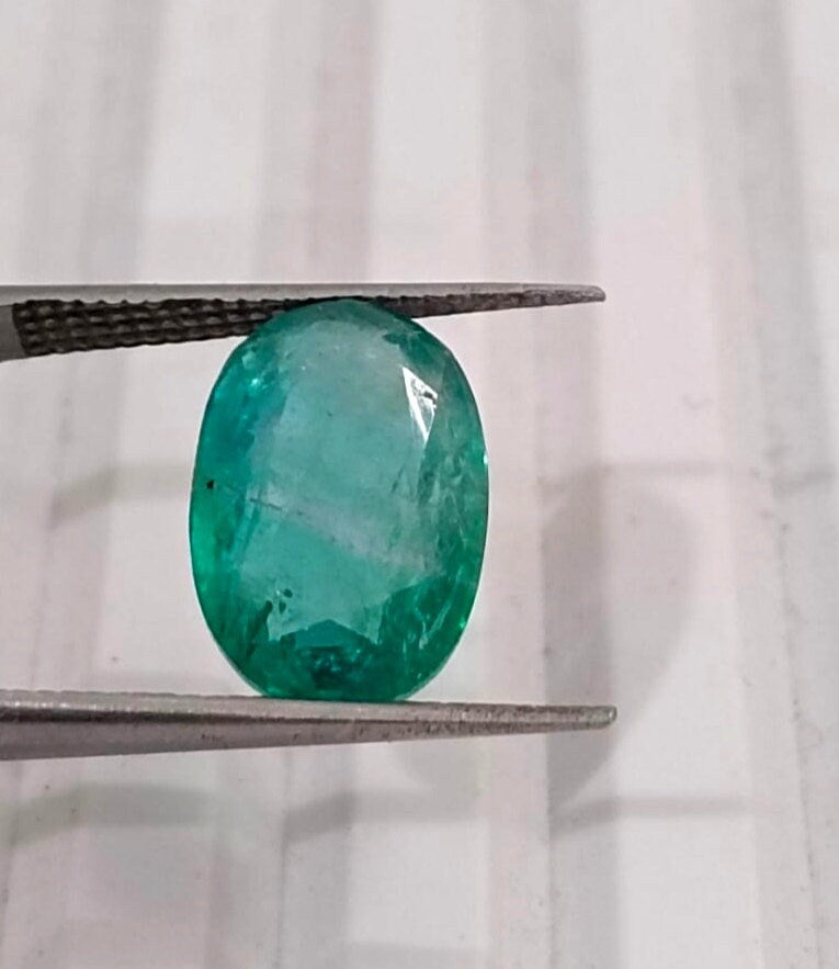 3.40ct Certified Zambian Emerald, 100% Natural Gem