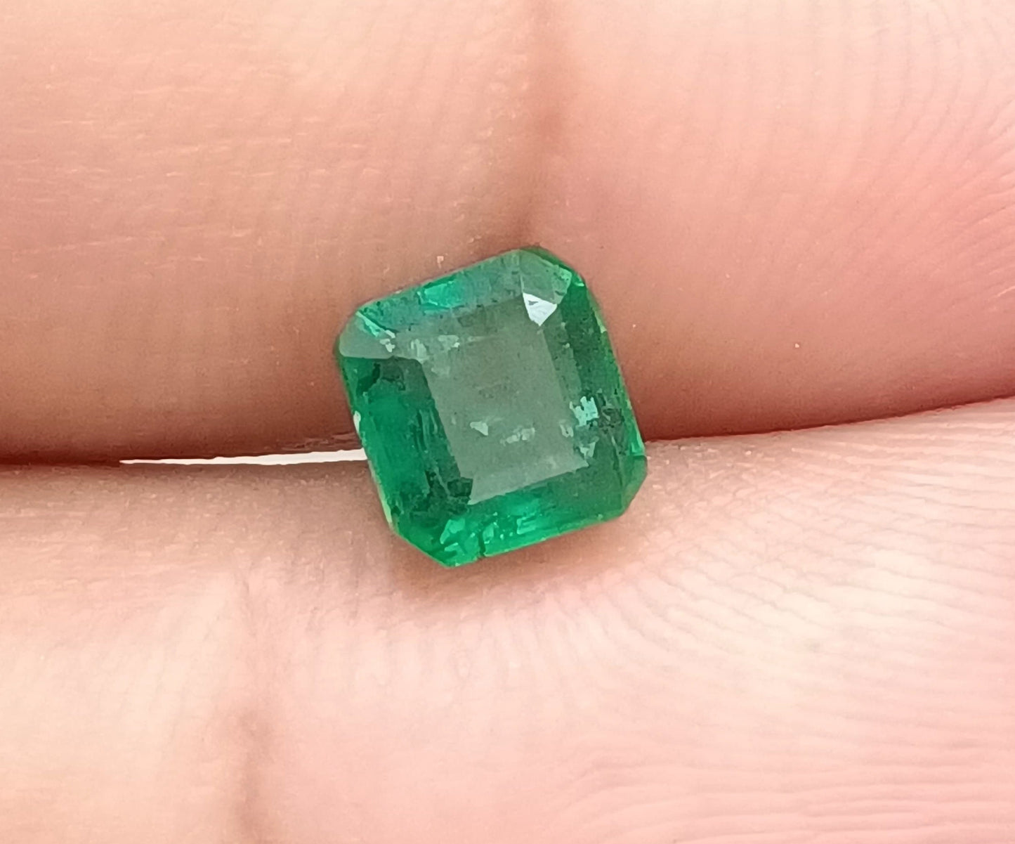 1.24ct Intense Deep Green Zambian Emerald , 100% Natural Earth Mined Gem.