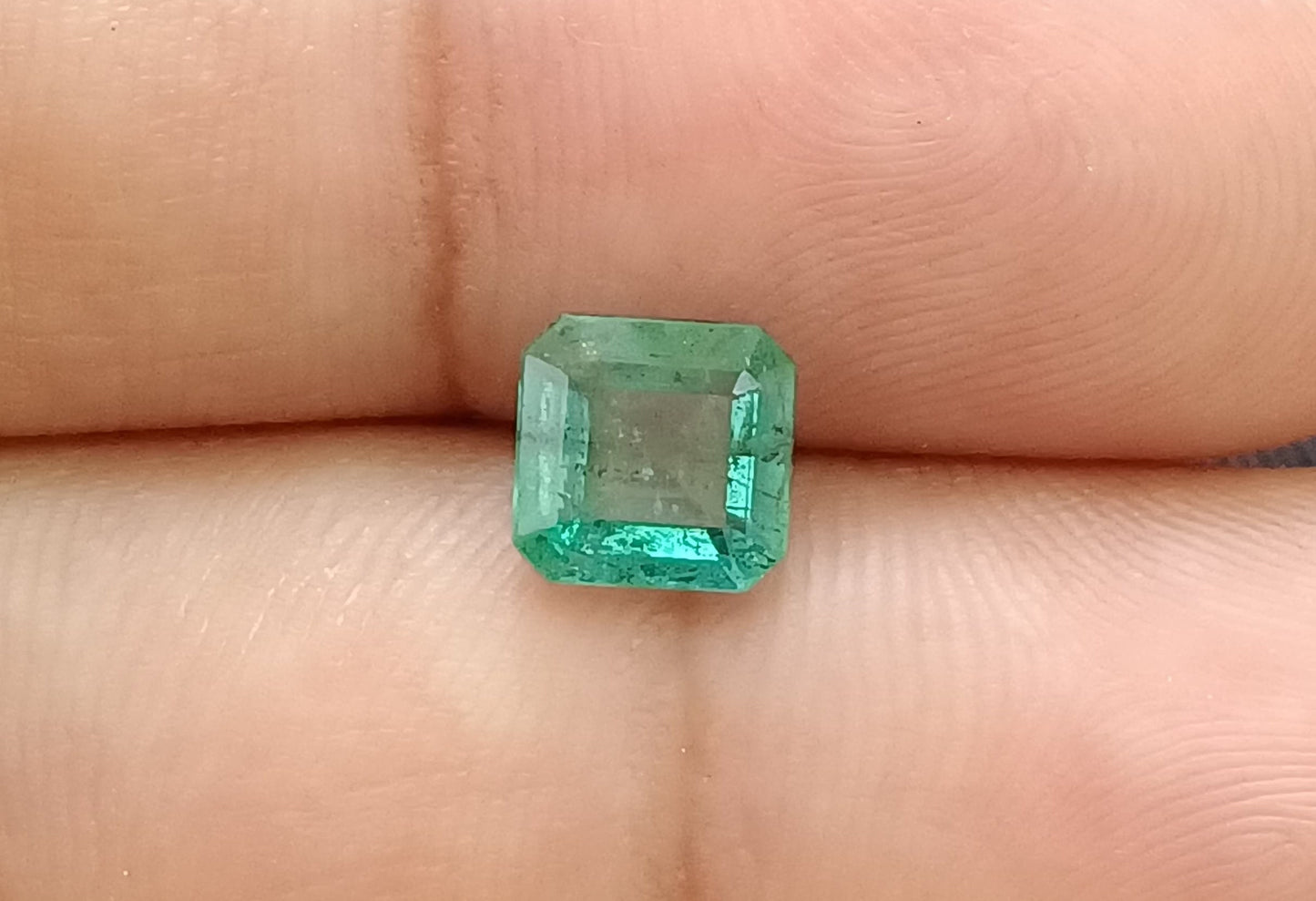 1.45ct Intense Green Zambian Emerald , 100% Natural Earth Mined Gem.