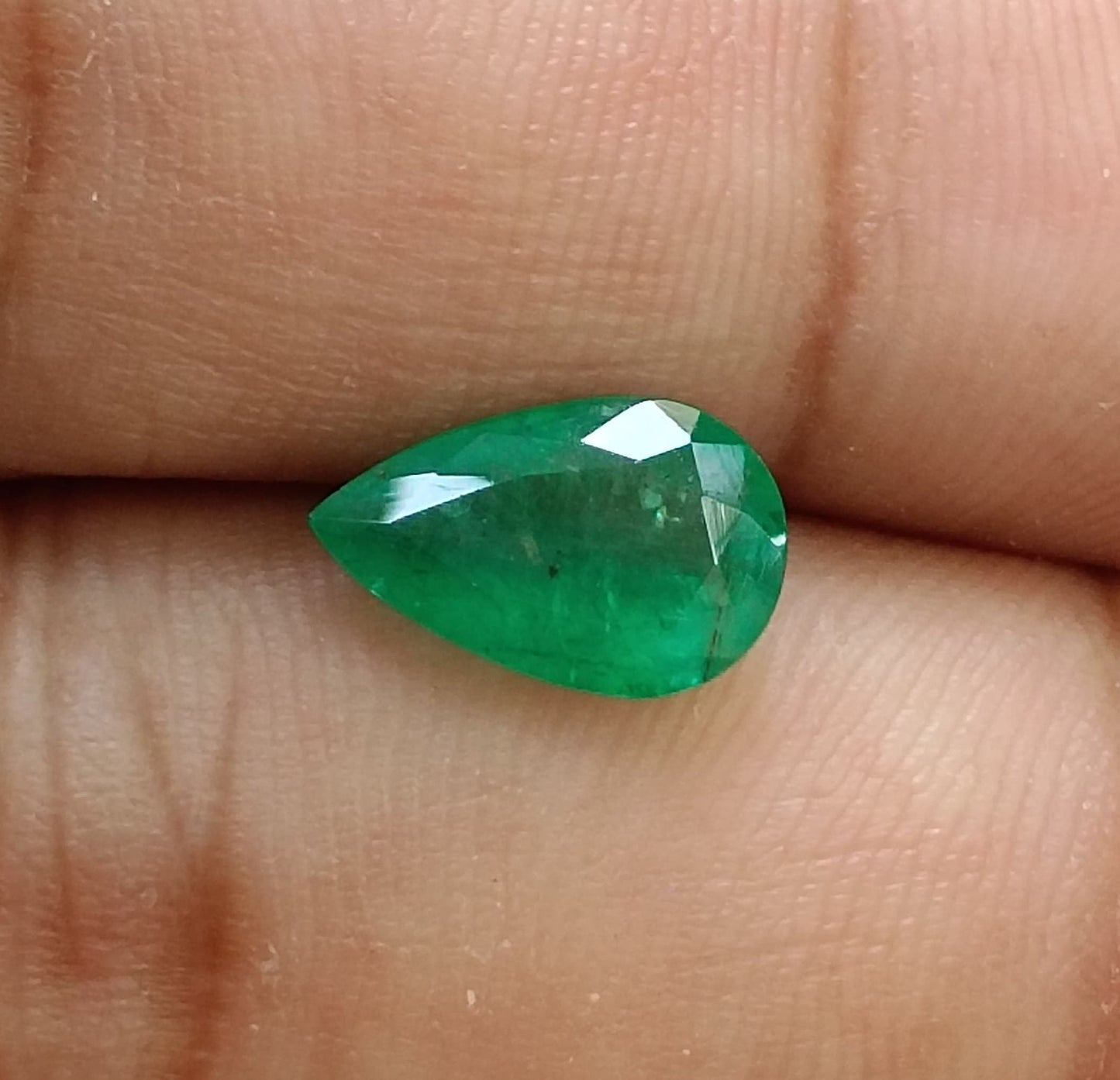 1.77ct Velvet Green Zambian Emerald , 100% Natural Earth Mined Gem.