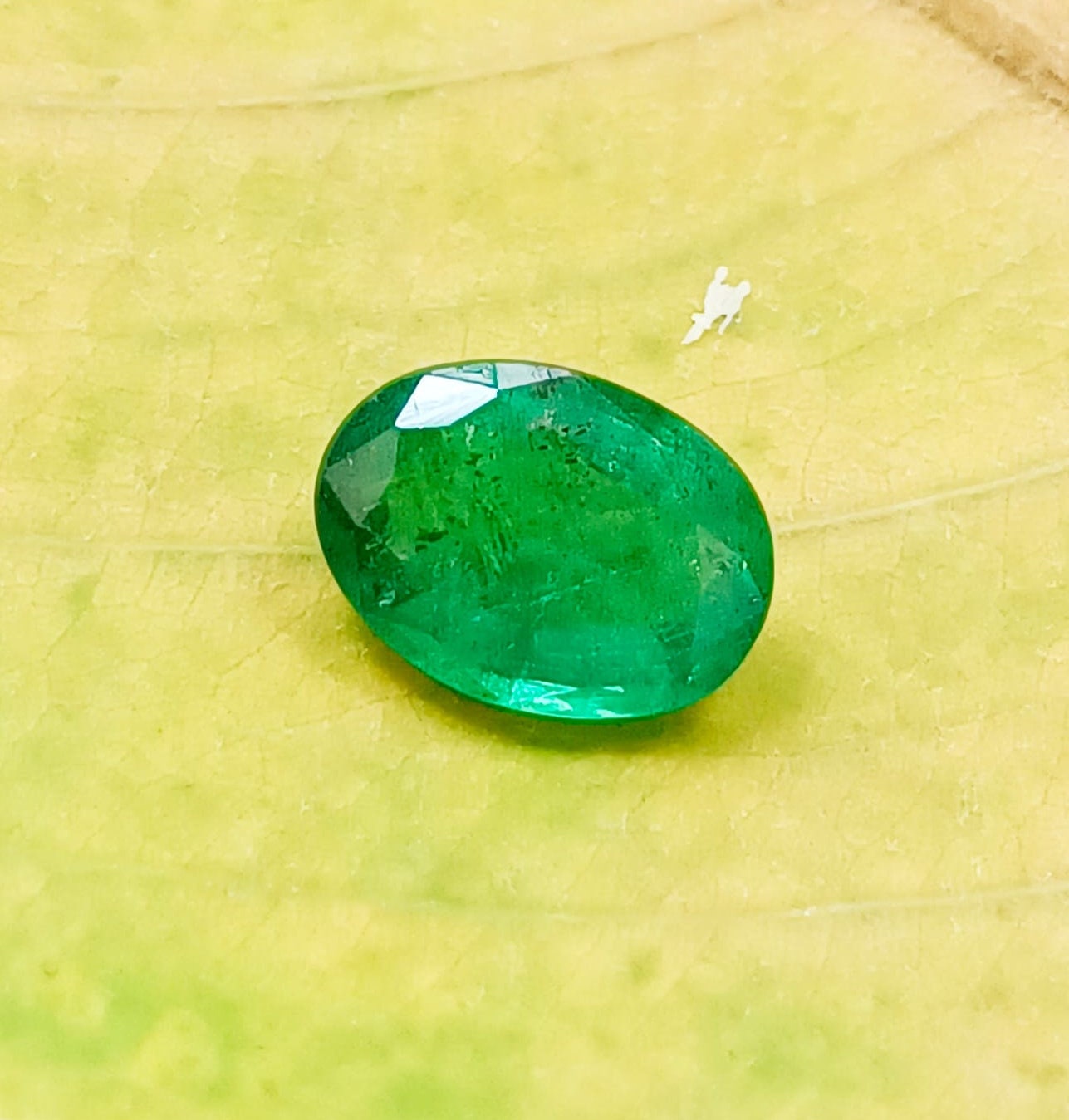 1.64ct Intense Green Zambian Emerald , 100% Natural Earth Mined Gem.