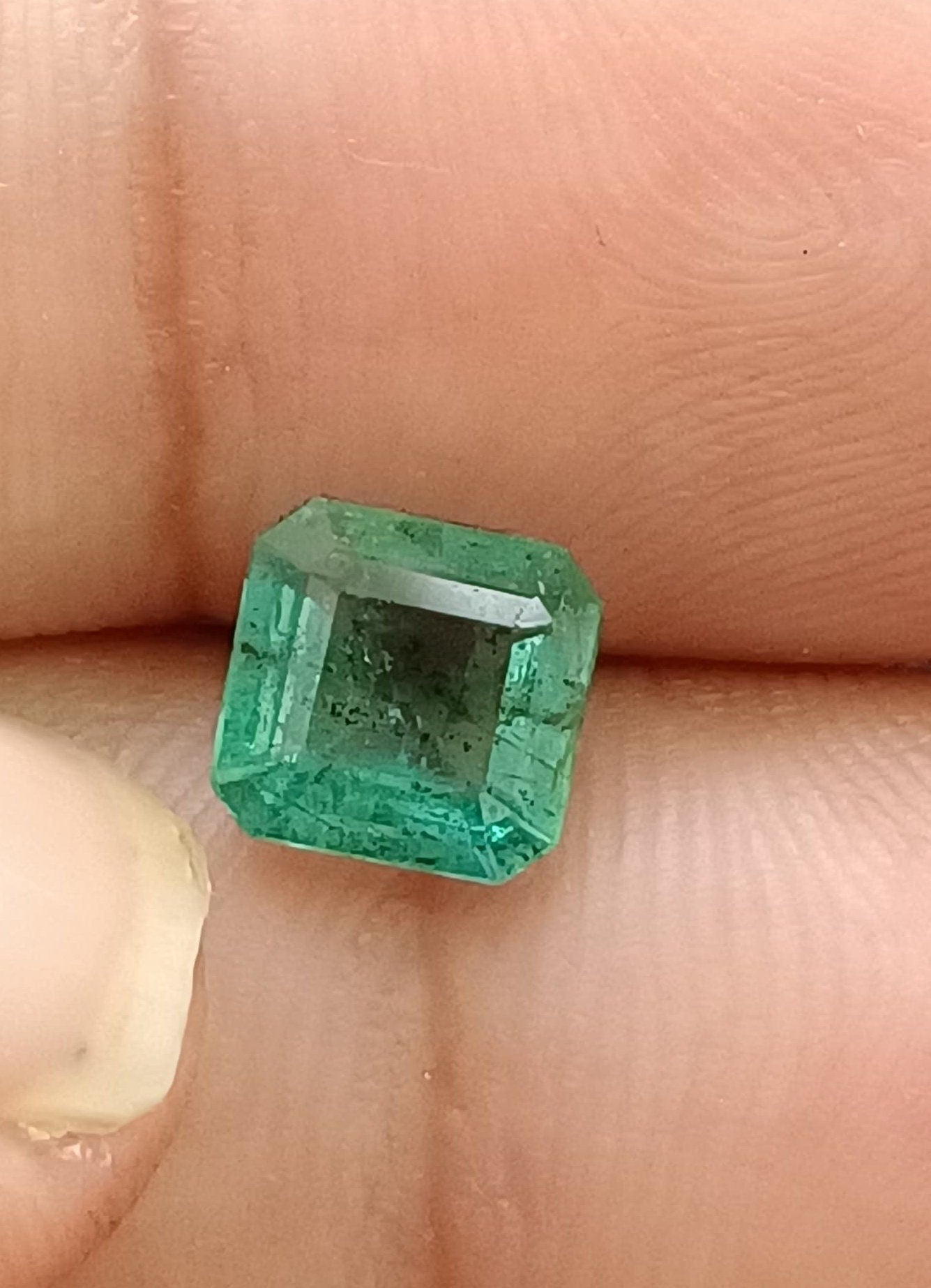 1.45ct Intense Green Zambian Emerald , 100% Natural Earth Mined Gem.