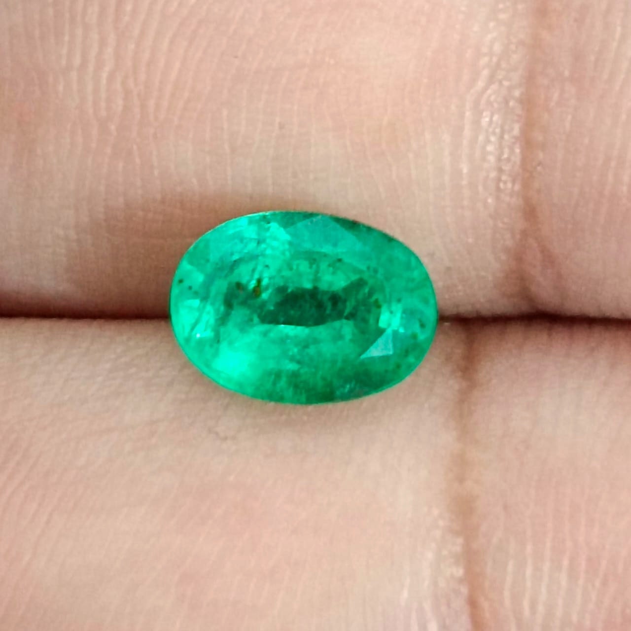 GSI Certified 1.95ct Medium Intense Green Emerald, 100% Natural Gemstone