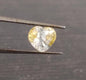 GSI Certified 1.17ct Modified Heart Cut Light Yellow Ceylon Sapphire, 100% Natural Untreated Gemstone