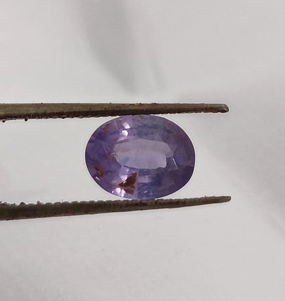 GSI Certified 1.48ct Purple Blue Ceylon Sapphire, 100% Natural untreated Gemstone