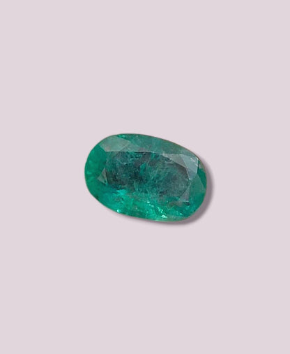 2.93ct Slightly bluish Green Zambian Emerald , 100% Natural Earth Mined Gemstone.