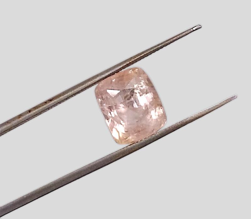 Rare Big Size! 7.08ct IGI Certified Padparadscha Cushion Cut Ceylon Sapphire, 100% Natural Earth Mined untreated Gemstone