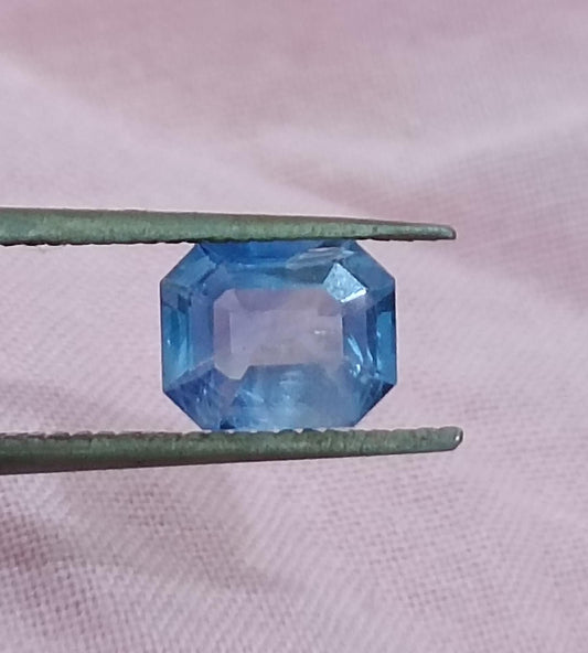 GSI Certified 1.02ct Blue Ceylon Sapphire, 100% Natural  Gemstone