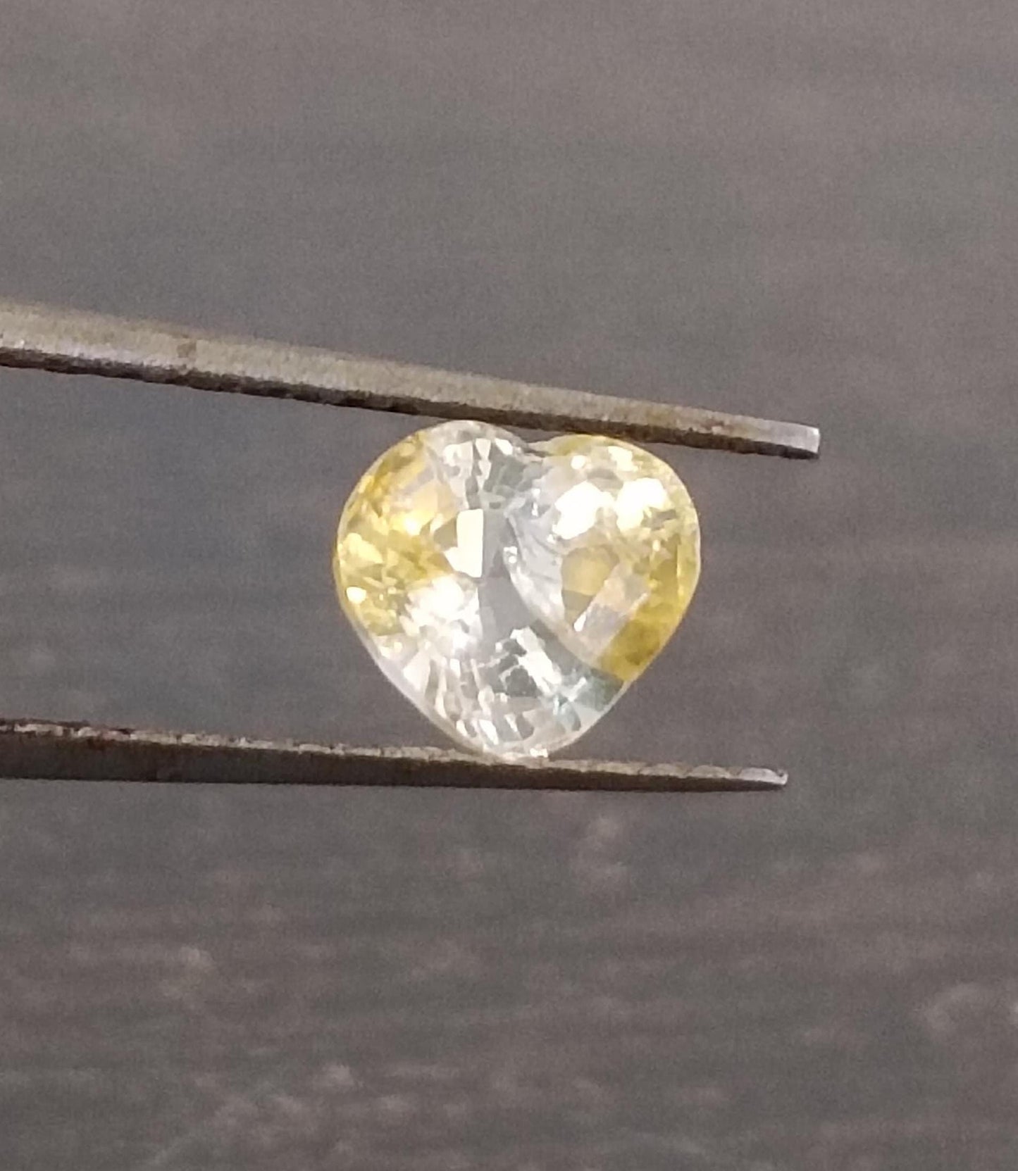 GSI Certified 1.17ct Modified Heart Cut Light Yellow Ceylon Sapphire, 100% Natural Untreated Gemstone