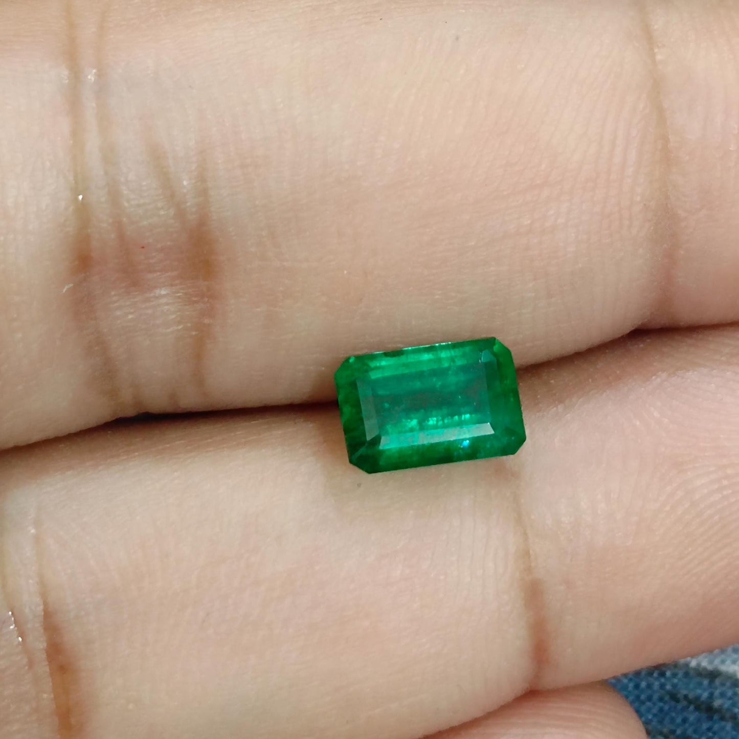 1.68ct AAA Color Grade Zambian Emerald , 100% Natural Earth Mined Gem.