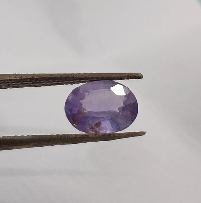 GSI Certified 1.48ct Purple Blue Ceylon Sapphire, 100% Natural untreated Gemstone