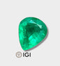 5.54ct Colombian IGI Certified  Pear Cut Earth Mined Emerald, 100% Natural Gem. Beautiful Real Colombian Emerald.