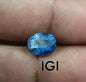 3.37ct IGI Certified Blue Ceylon Sapphire, 100% Natural untreated Gem