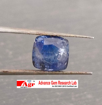 3.44ct Certified  Blue Ceylon Sapphire, 100% Natural Only Heat Earth Mined Gemstone.