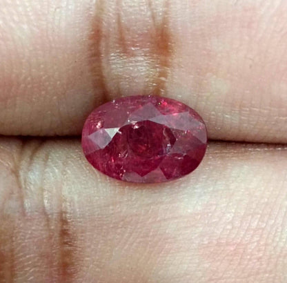 3.48ct IGI Certified  Blood Red Burmese Ruby, 100% Natural Untreated Gemstone