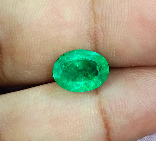 GSI Certified 2.77ct Zambian Emerald, 100% Natural Gem